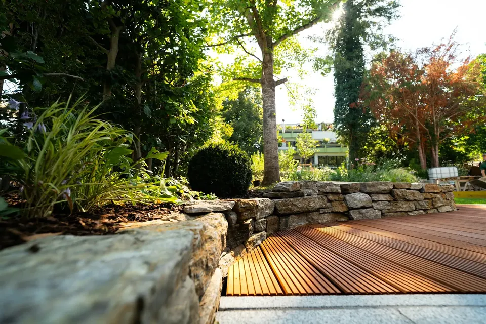 Garden before and after landscaping, after