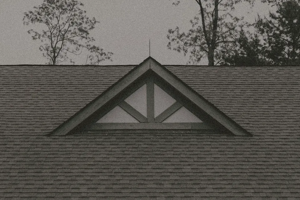 Roof before and after, before