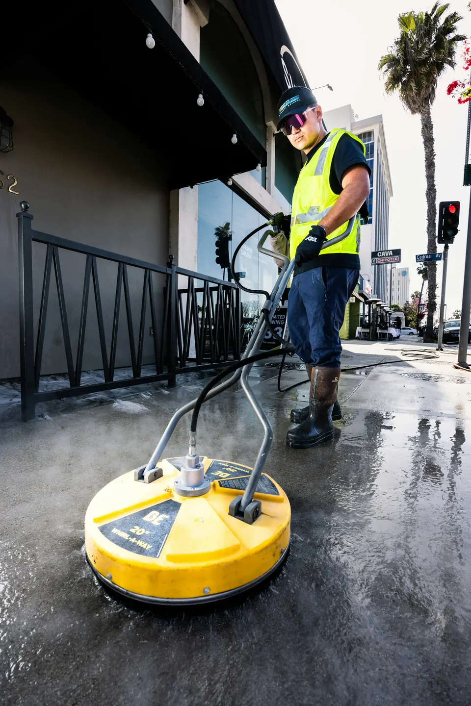 Pressure washing work