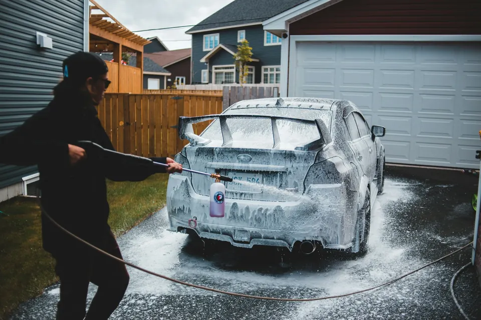 Pressure washing work