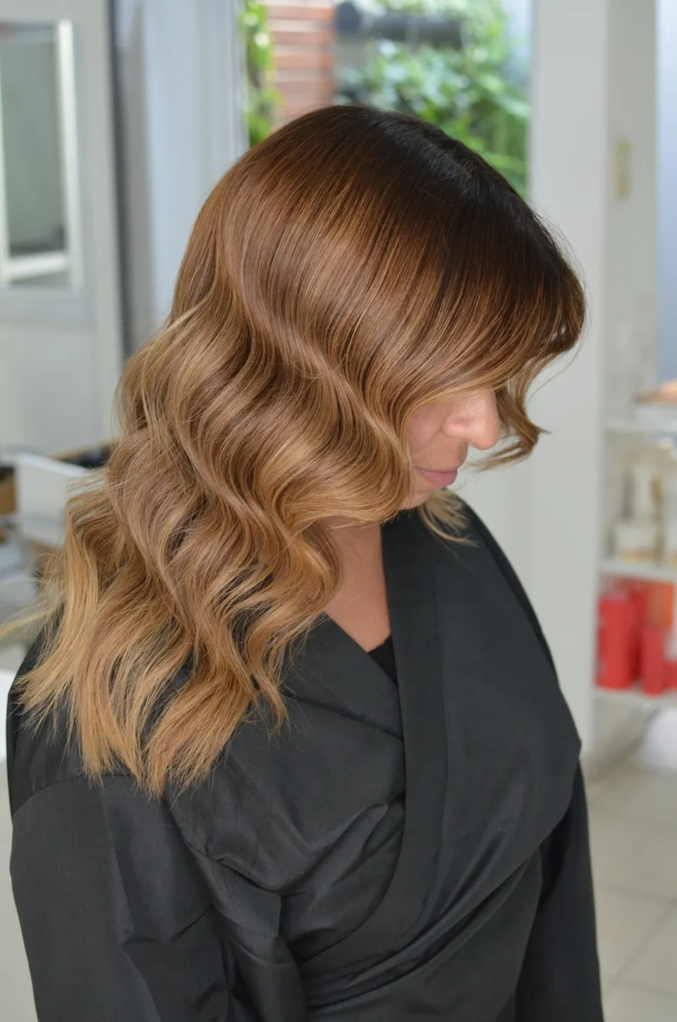 Warm caramel waves