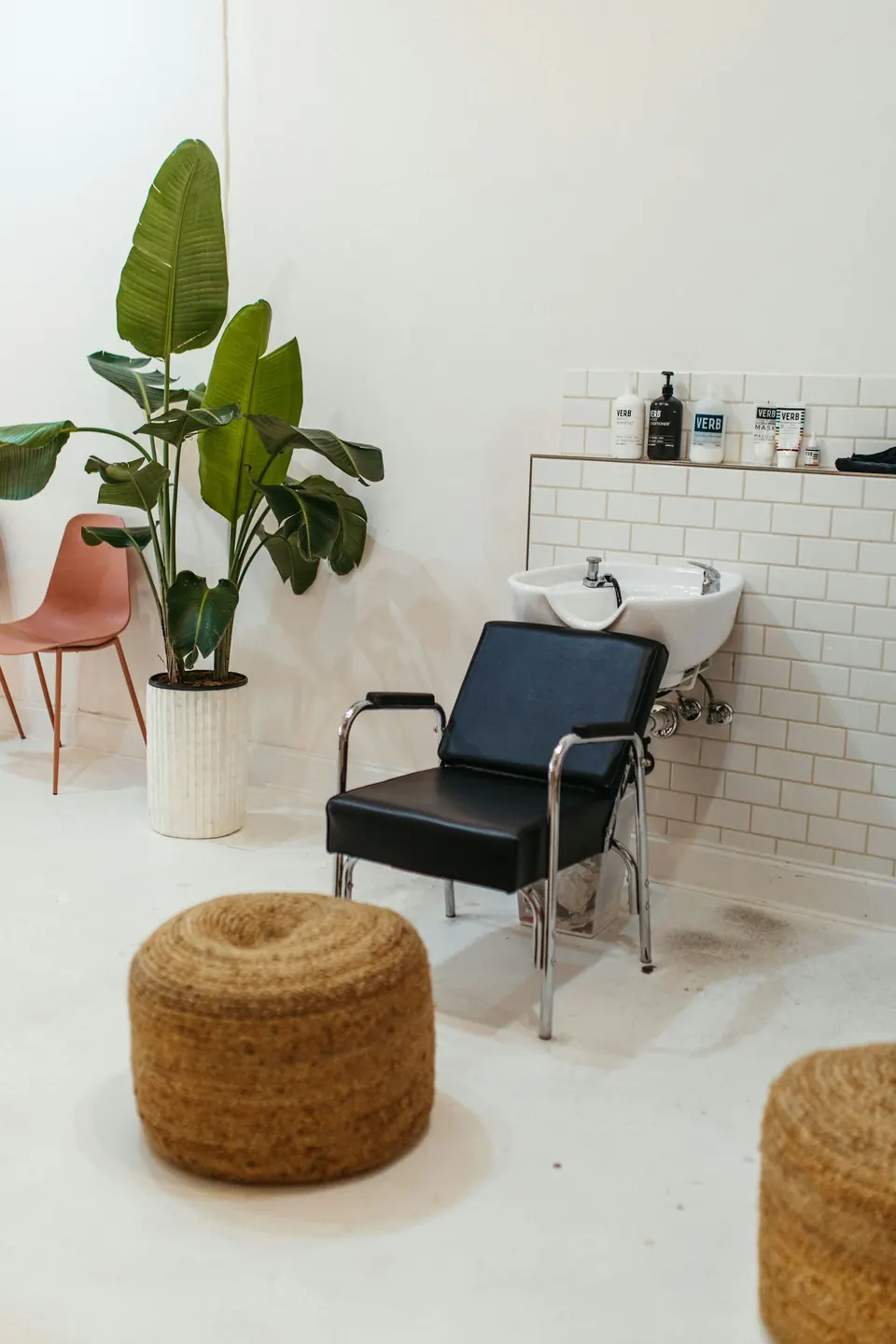 Wash station at Luma Hair Studio