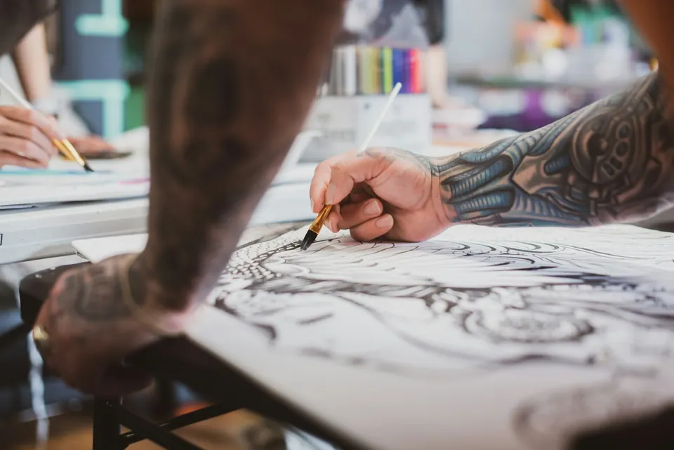 Tattoo studio work